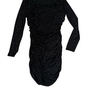 Elegant Black Speckled Dress